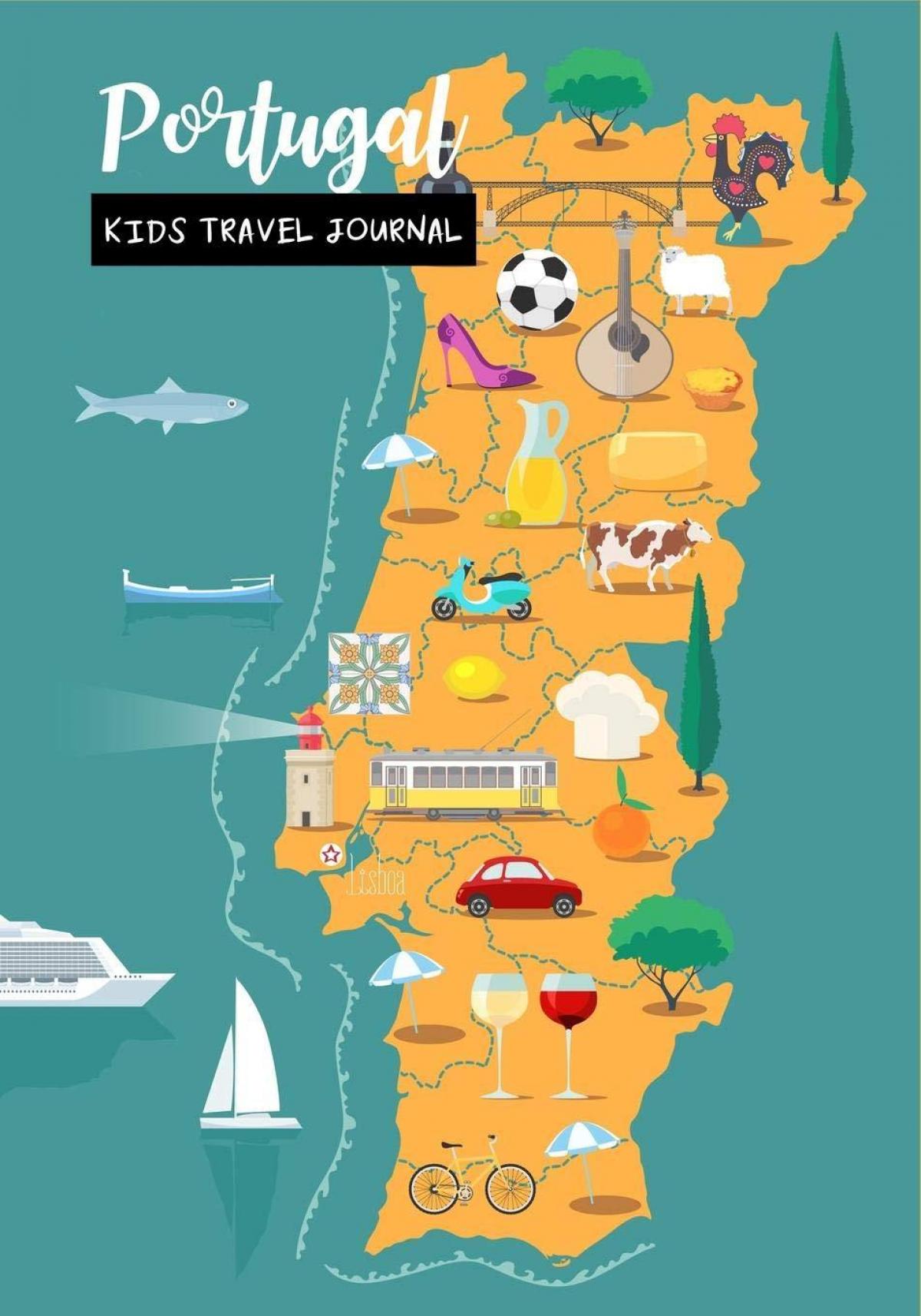 Portugal tourist attractions map