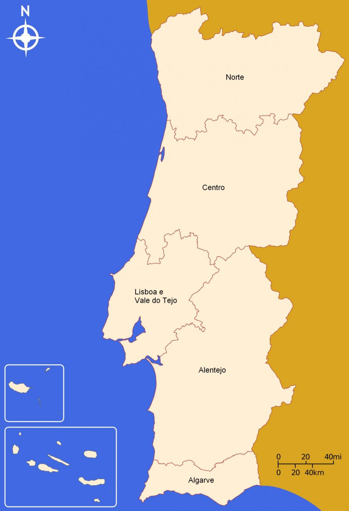 Portugal areas map