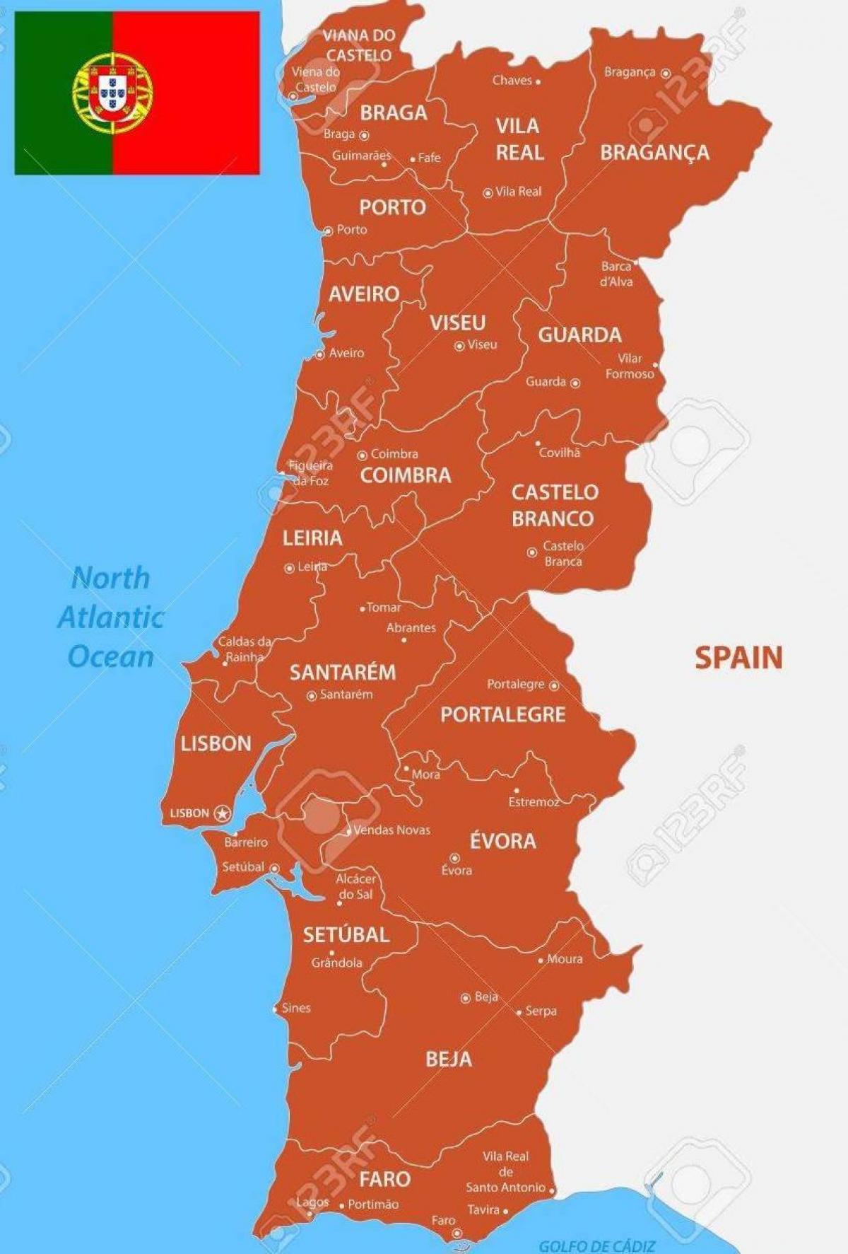 Portugal state map